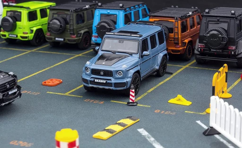 Almost Real Brabus G China Blue Scale Diecast Model Car G-Class Mercedes-AMG 63-2020 - 1/64 (Product Code 660505001)