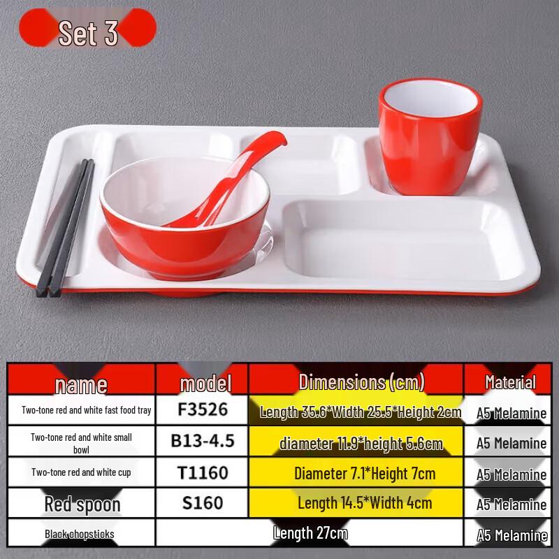 

A5 Melamine Divided Cafeteria Tray