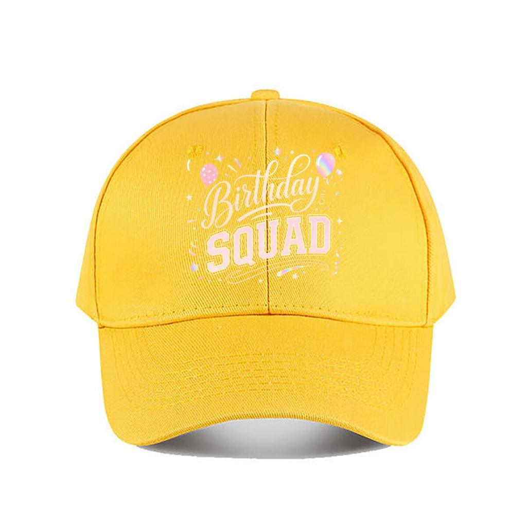 Glitter Party Crew Birthday Typograp Baseball Cap Fashion Outdoor Sports Sunhat Unisex Snapback Cap Womens