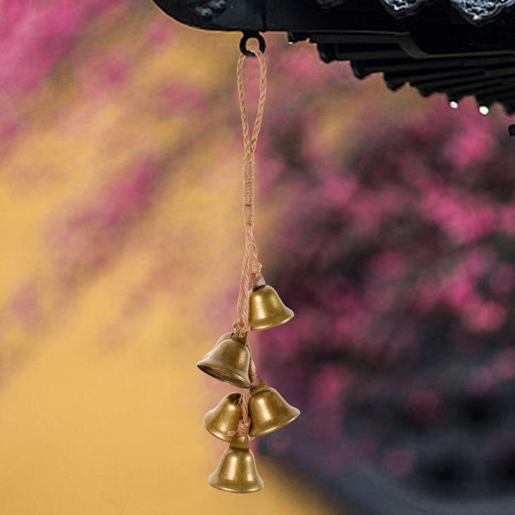Witch Bell Decorative Hanging Ornament Metal Wind Chime for Door Room Home Protection Decor Witch Bell Wind Chime