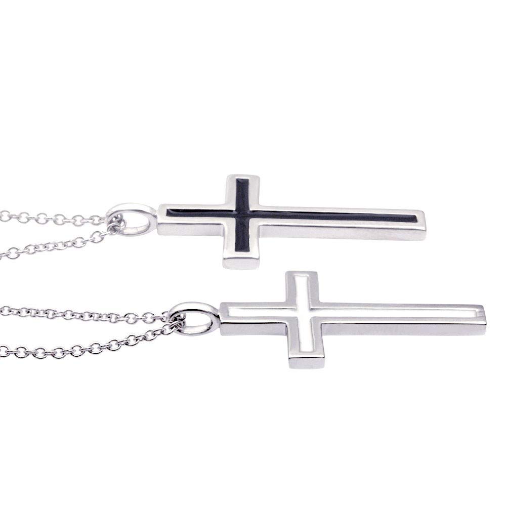 Rail Cross Pair Necklace [Lara Christie] [PAIR Label] cp3190-p