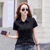 Pure Cotton Casual Summer New Slim Button Lapel Short-sleeved T-shirt Is Simple and Fashionable