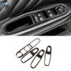 For Alfa Romeo 159 2004-2011 Soft Carbon Fiber Car Interior Door Armrest Window Glass Lift Panel Switch Button Frame Cover Trim