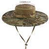 Camouflage Wide Brim Bucket Hat Men Women Sun Protection Outdoor Fishing Hiking UV Shield Adjustable Cotton