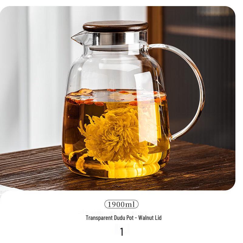 ZISIZ Heat-Resistant Glass Tea Kettle
