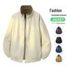 Unisex Retro Color Block Lapel Jacket for Spring/Autumn 2026 - No-Hood Baseball Style