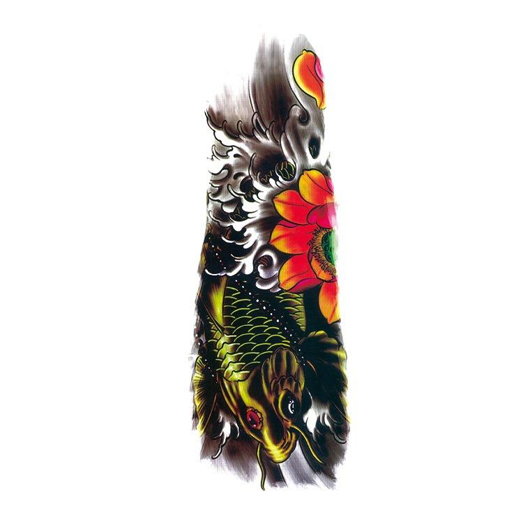 Flower Arm Tattoo Sticker Waterproof Men And Women Sticker Full Arm Waterproof Tattoo Sticker Ukiyo-E Painting Geisha Simulation Big Picture Sticker