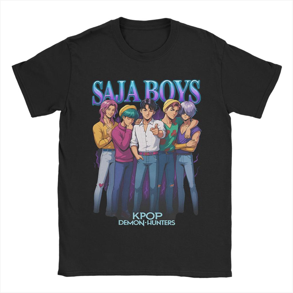 Kpop Demon Hunters Animation T-Shirt Huntrix Saja Jungen Beliebtes T-Shirt Kurzarm Sommer Baumwolle Rundhalsausschnitt 6XL Tees
