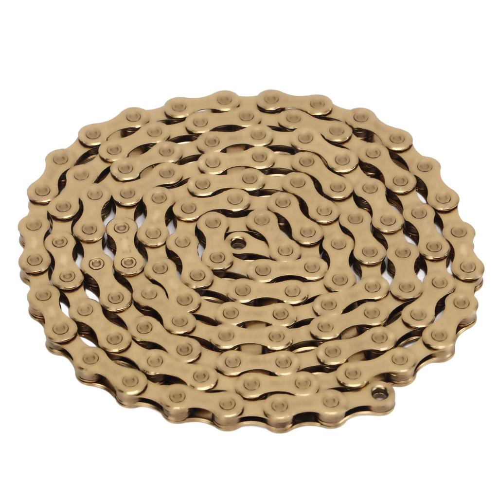 Bike Chain 10 Speed High Carbon Steel Hollow Chain for Mountain Bike Road Bike Gold