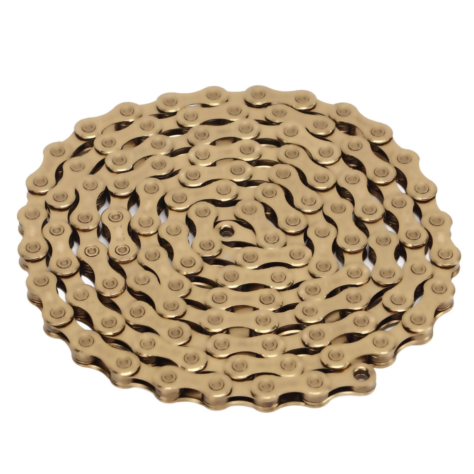 Bike Chain 10 Speed High Carbon Steel Hollow Chain for Mountain Bike Road Bike Gold