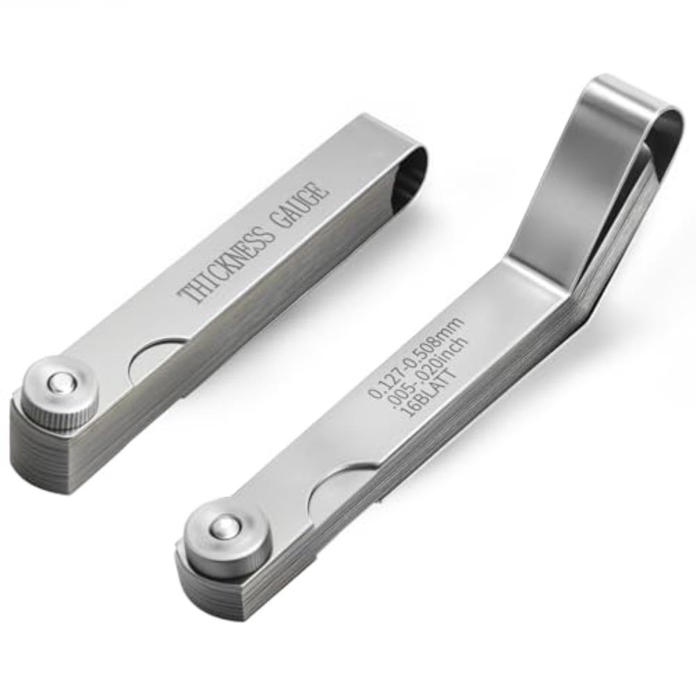 2 шт. Набор щупов Толщиномер щупов Для клапанов 32 Нержавеющая сталь С 16 смещенными щупами Штангенциркуль