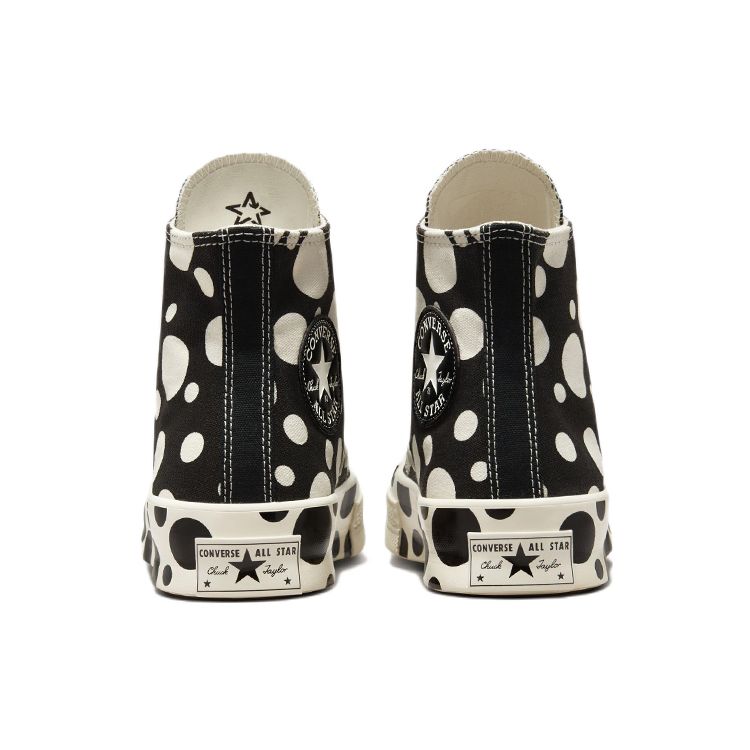 Converse Chuck 70 High Polkadotter - Svarte Damesneakers Egret A01182C