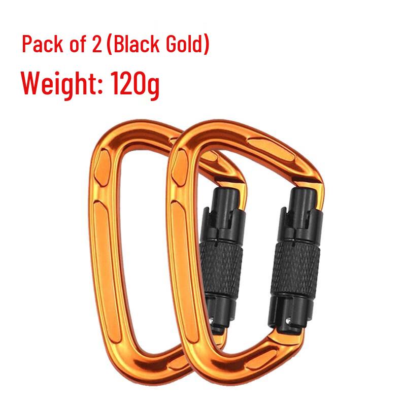 OLOMM Heavy-Duty Auto-Lock Multi-Function Carabiner 2-Pack