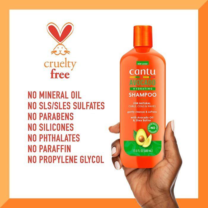 Szampon - Cantu - Nawilżający z awokado - 400 ml - Włosy kręcone i falowane - Unisex