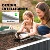 Raised Garden Bed In Steel Open Bottom And Tool Free Assembly 90x90x30cm