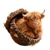 2D Acrylic Highlands Cow Christmas Ornament Christmas Tree Ornament Farm Animal Decors Christmas Tree Hanging Decors
