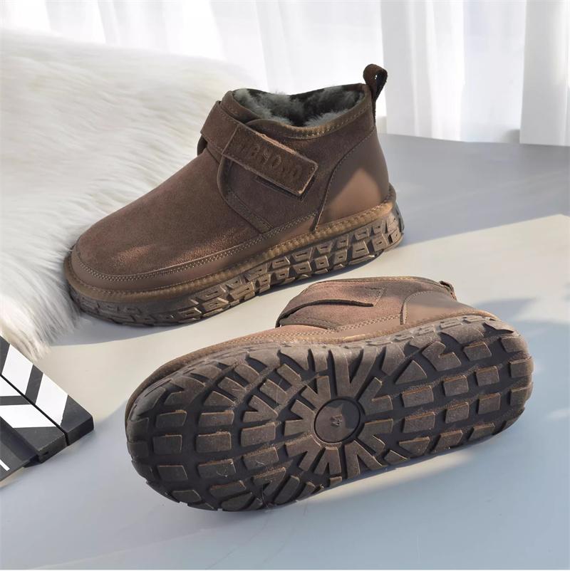 Men's Casual Shoes, Winter Multi-functional Fleece Warm Work Boots, Outdoor Anti-slip and Wear-resistant Snow Boots
