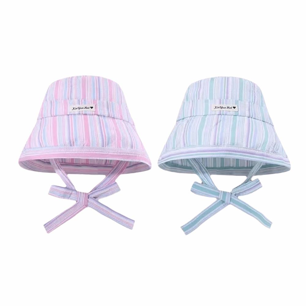 Contrasting Color Wide-edged Sun Hat Lace-up Wide Brim Fisherman Hat  Summer