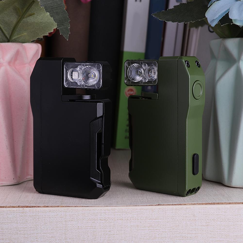 EDC Pocket Flashlight Compact Torch Rechargeable Portable Flat Flashlight Dual Light Source LED Flashlight for Outdoor Emergency