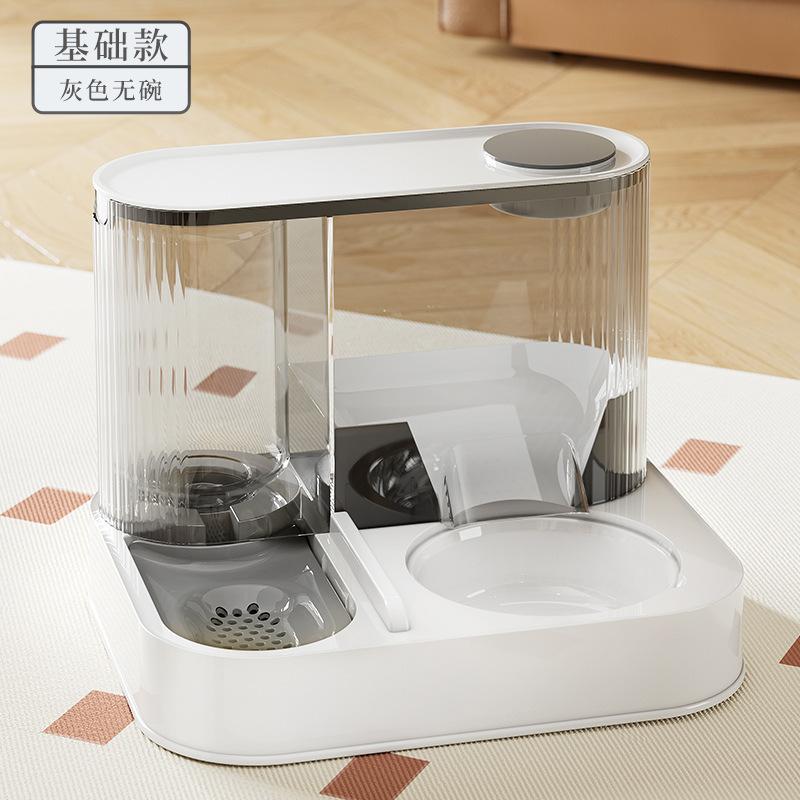 cat bowl water and food integrated pet bowl cat automatic water feeding feeder non-leaking food stainless steel feeding basin