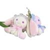 Endearing Bunny Cartoon Plush Toy Keychain With Soft Fabric For Collectible Decor