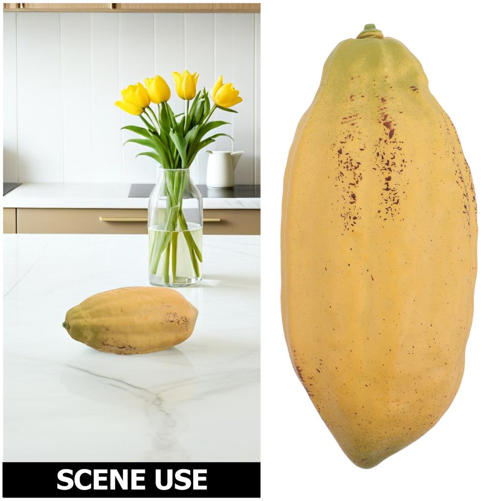 Artificial Cacao Pod Fake Cocoa Fruit Display Prop Cafe Counter Retail Showcase Decorative Natural Texture Cacao Pod Decor