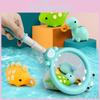 Cute Dinosaur Net Fishing Bath Toy For Kids Water Play Emotion Visual Intelligence Development