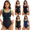 European and American One-piece Swimsuit Women's Conservative Sports Sexy Back Triangle Swimsuit
