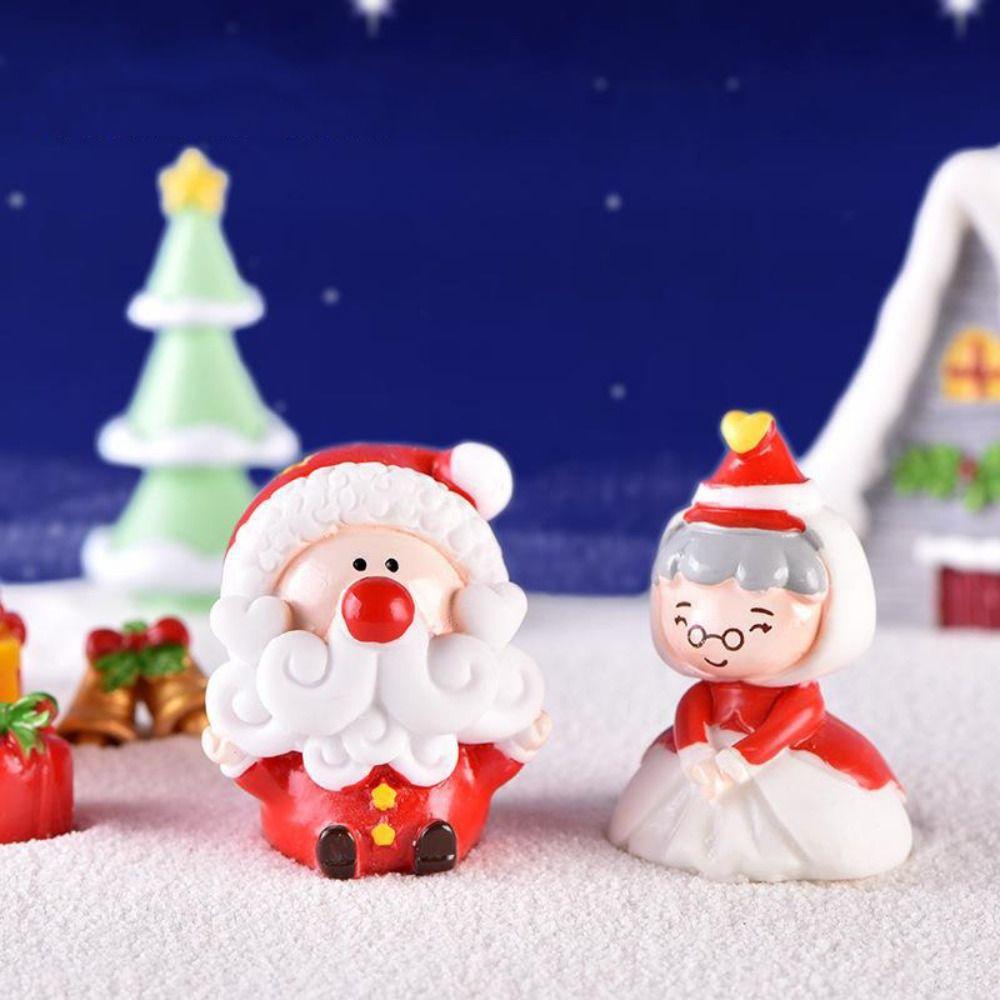 Micro Landscape Santa Claus Landscape Ornaments Cartoon Snowman Car Decoration Home Decoration