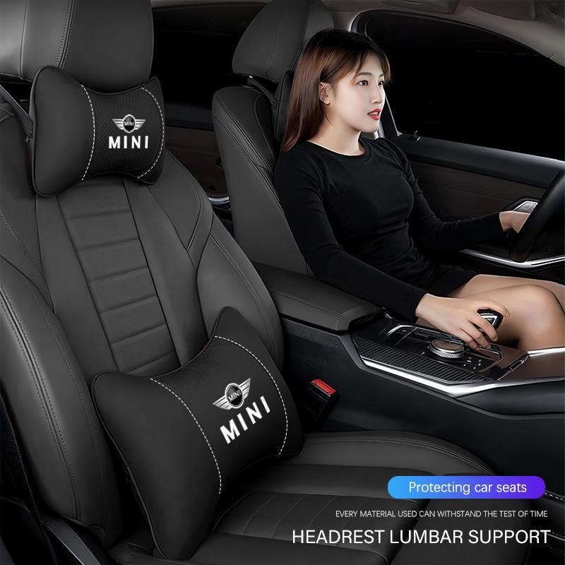 5 Color Car Headrest/Lumbar Support Car Neck PillowFor MINI Cooper R56 F56 R50 JCW Cabrio Aceman Countryman Clubman Roadster Uylez55