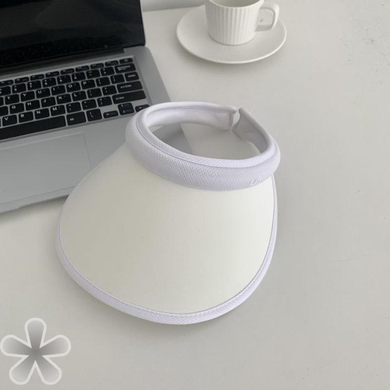 

Шляпа с УФ-защитой, летняя солнцезащитная шляпа в корейском стиле, солнцезащитная шляпа, пустой цилиндр, женская повседневная шляпа, модная уличная шляпа от солнца 56-58cm белый