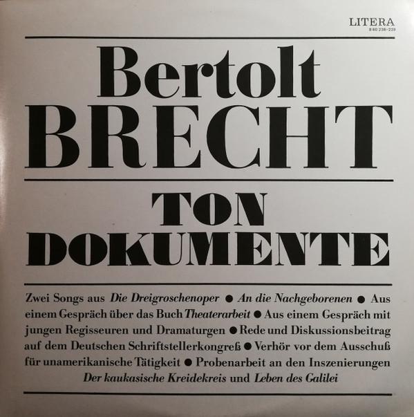 

LP Record BERTOLT BRECHT Tondokumente 860238 LITERA 1977 German Dem Soundtracks Musicals Used