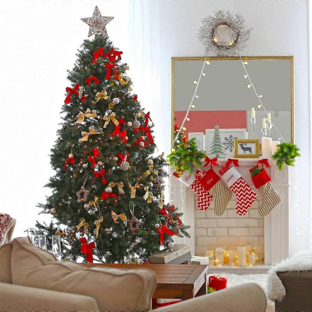 Tree Toppers Five-Pointed Star Family Decoration Bright Colors 23x31cm 1Pc