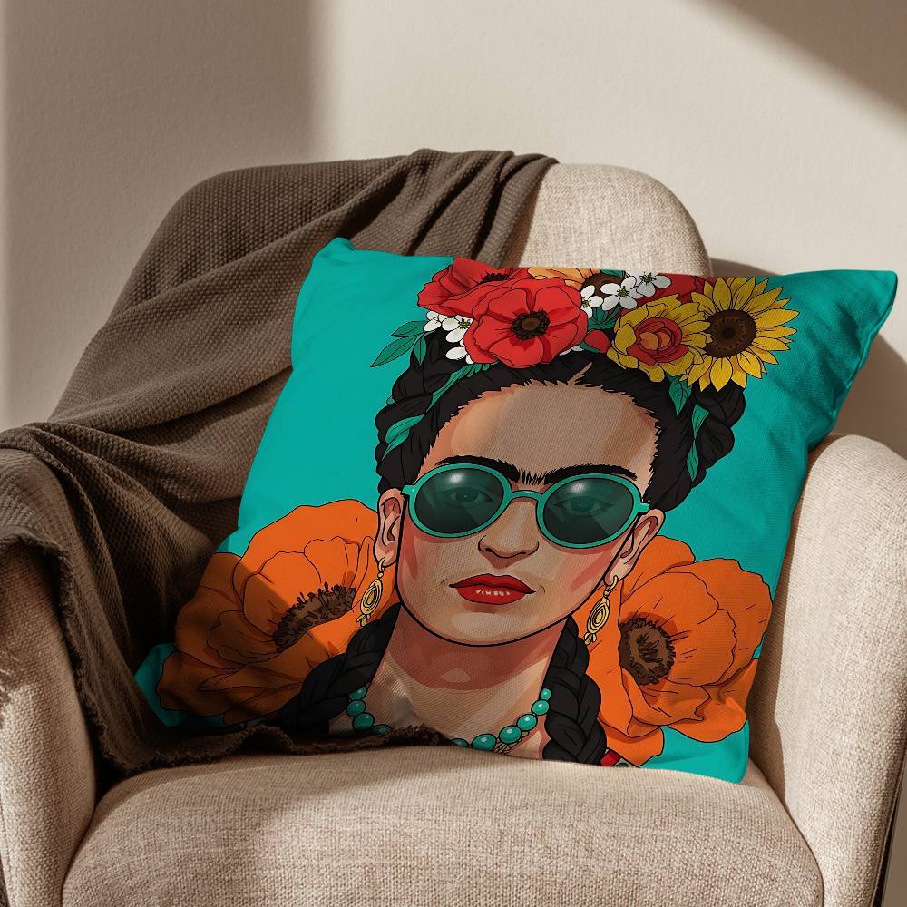 Printed Art Frida Kahlo pillow cover living room sofa cushion cover bedroom room bed pillow cover home decoration