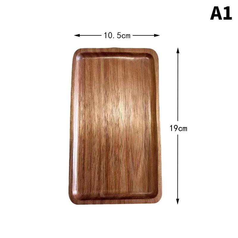 Wooden Tray Japanese Cutlery Tray Steak Pizza Food Tray Rectangular Dining Plate Oval Shaped Cup and Plate Disposable Plates