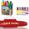12Pcs Face Body Paint Sticks Kit 12 Color Water-Based Easy Clean Makeup Face Body Painting for Kids Art Theater