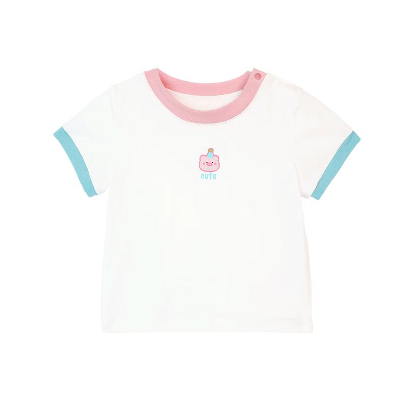 LUSON Baby Girl's Summer Round Neck Short Sleeve T-Shirt