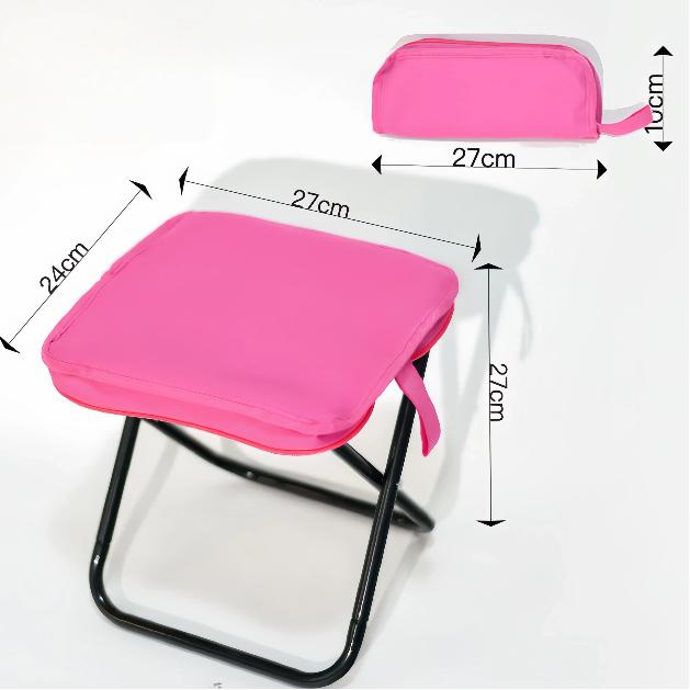 Portable Camping Stool with Oxford Fabric – Ultralight Folding Seat for Hiking, Fishing & Outdoor Travel  Pencil Bag Stool