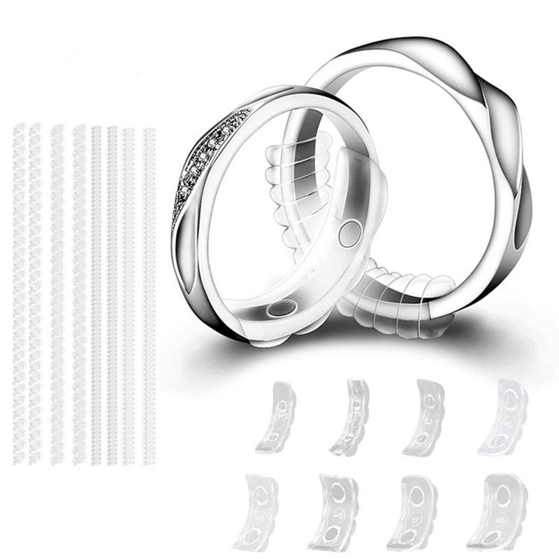 16Pcs Ring Guard Ring Sizer for Loose Rings Ring Size Adjusters for Wedding Rings 4 Style Ring Spacers Spiral Tightener