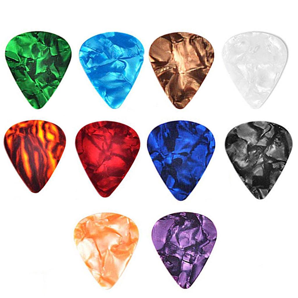Guitar Pick Pouch + Set of 5 Picks, Pick Storage Pouch, Pick Case, 5 Picks (Random Colors)