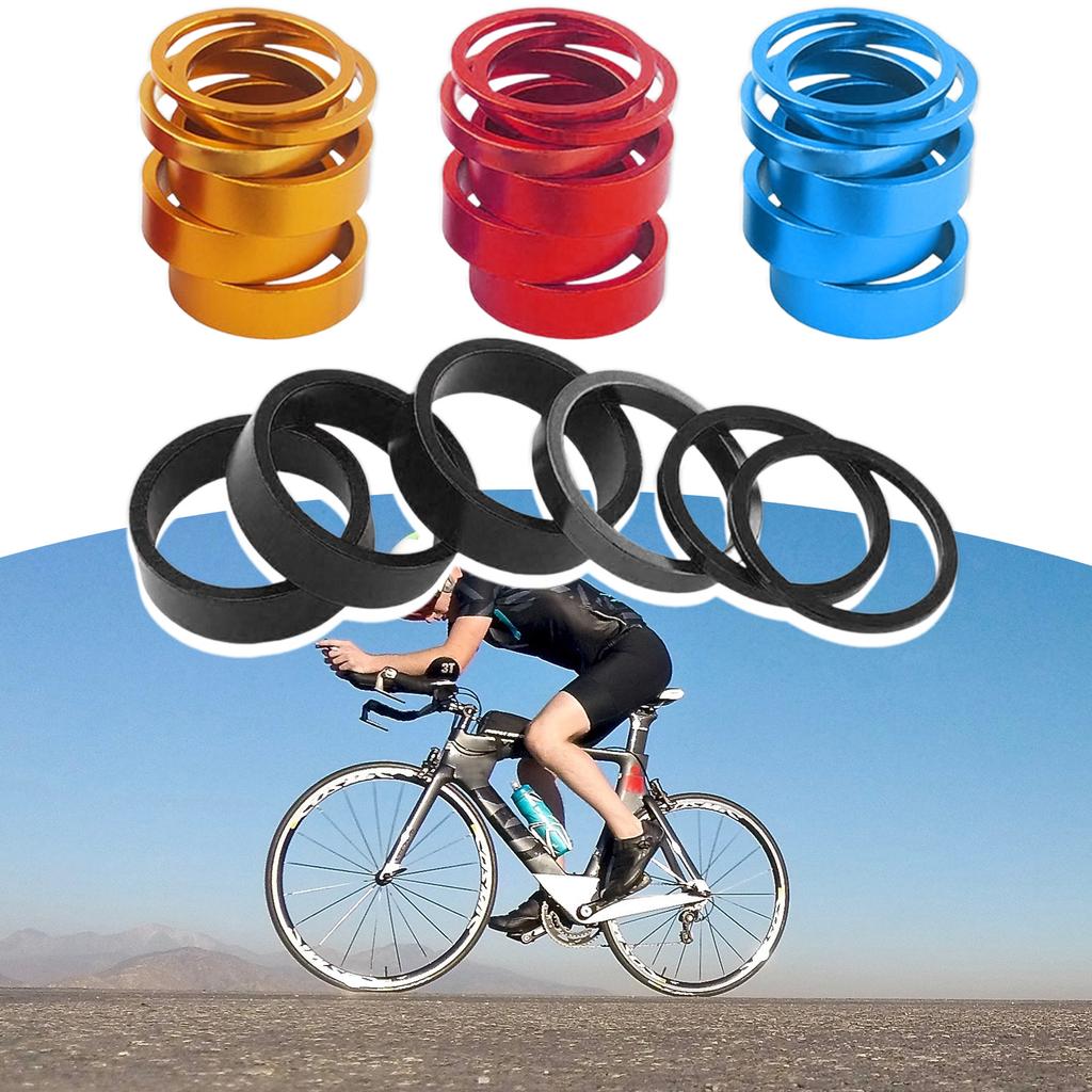 Bike Aluminum Alloy Headsets Spacers Front Fork Washer Bike Spacers Bike Headsets Stem Washer for Mountain Bicycles
