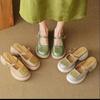 Baotou Thick-soled Sandals Women's Semi-slip Wear-resistant Block Heel Slippers Womens Shoes Zapatos De Mujer Heels Women Slides
