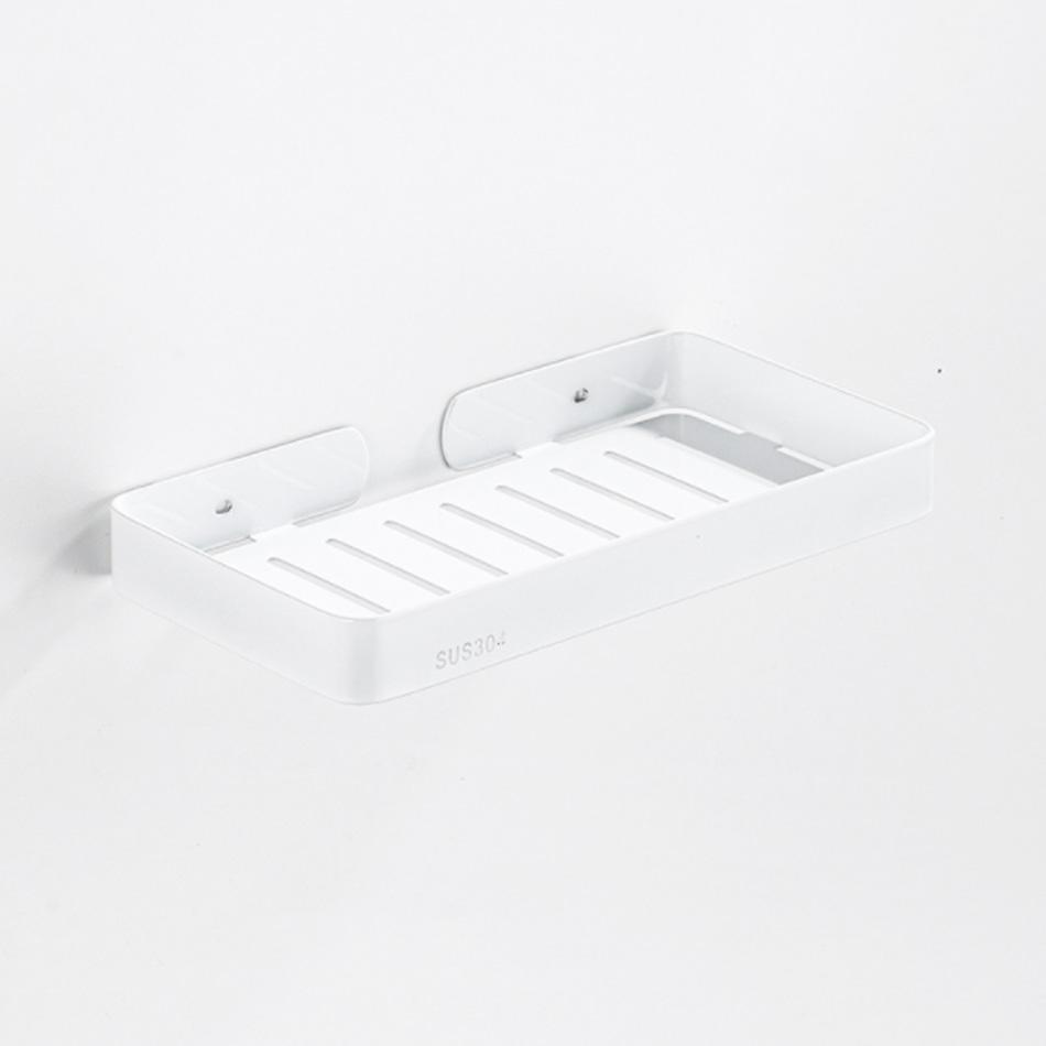 304 Roestvrij Staal Zeepbakje Zwart Zilver Geborsteld Roségoud Wit Opbergrek Douche Zeepschaal Plank voor Keuken Toilet Badkamer