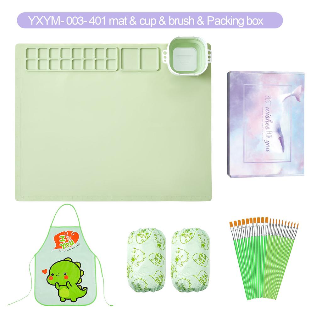Popular Suction Cup Reusable Silicone Drawing Pad Mat with Cup Art Silicone Painting Mat Collection High Quality Practical Daily Use