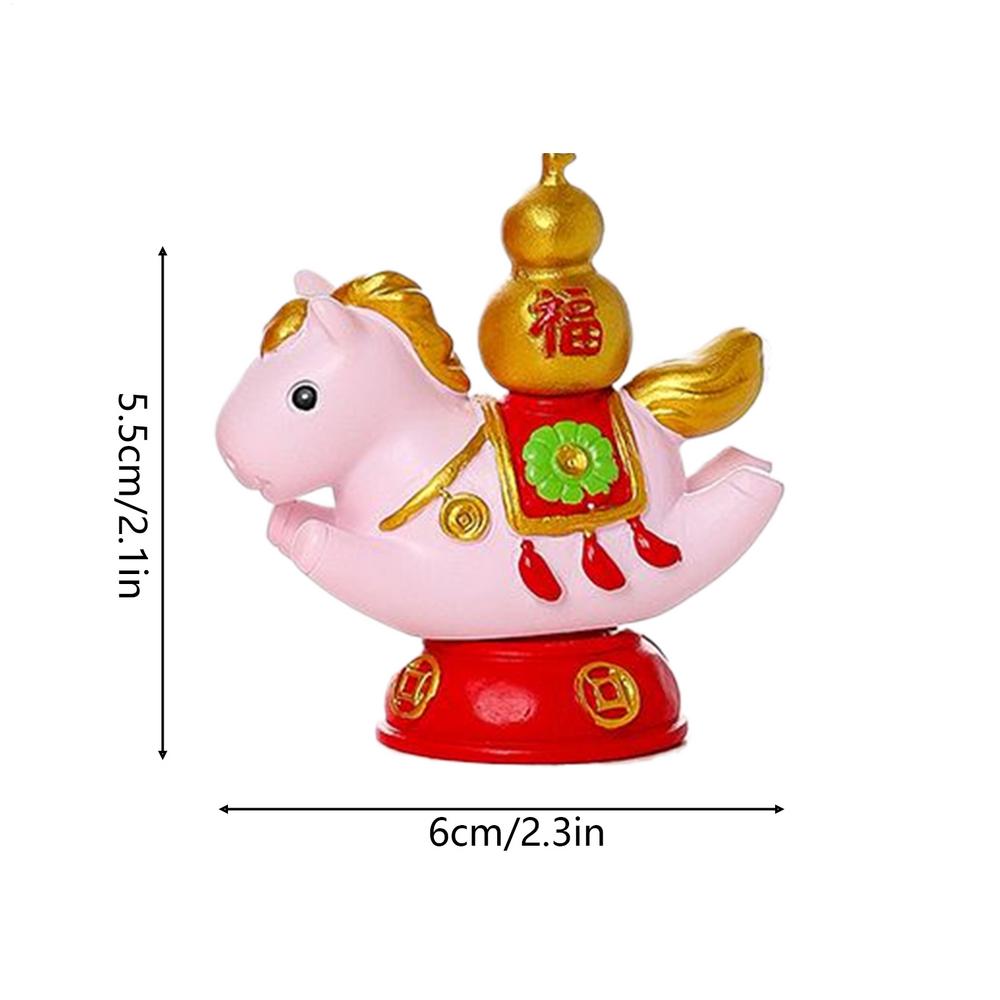Fortune Horse Statue Rotatable Resin Decor For Wealth 2026 Year Of The Horse Chinese new year Decoration For Home Office