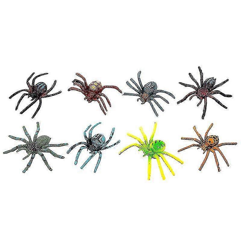 8pcs Plastic Spider Halloween Toy For Halloween Decorations