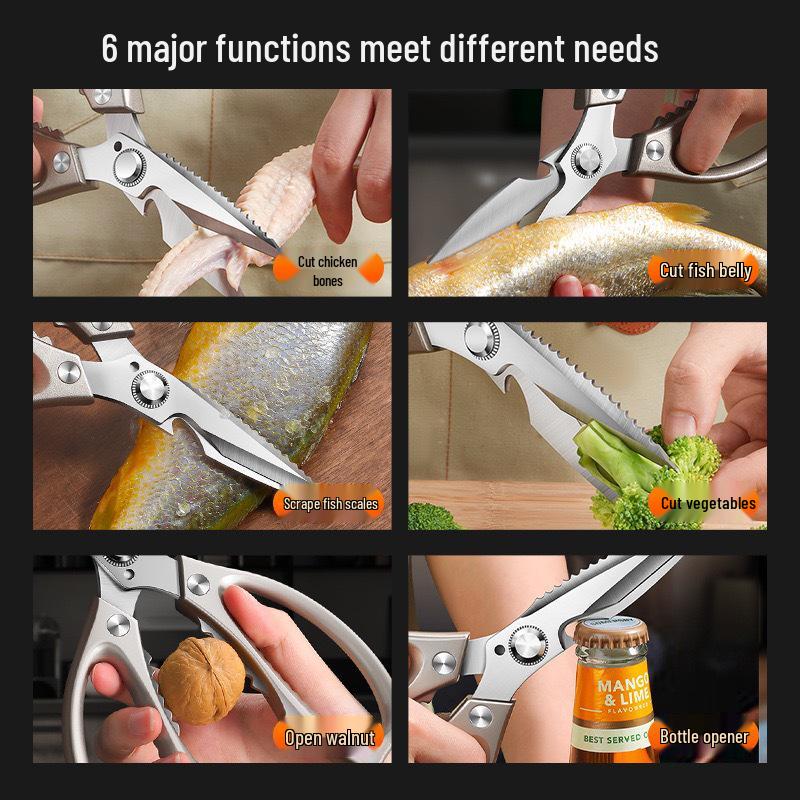 Yangjiang SK5 Stainless Steel Kitchen Scissors - Powerful Chicken Bone Scissors.