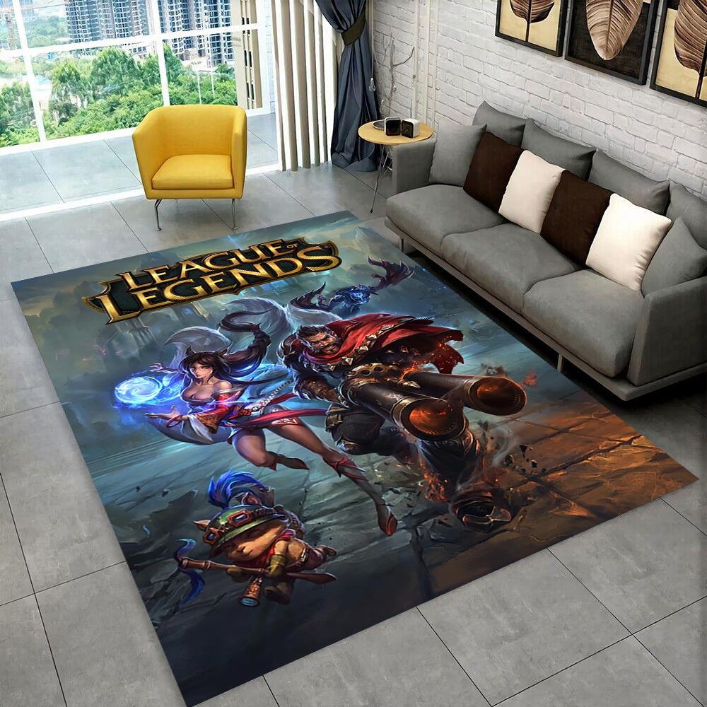 3D LOL League of Legends Jinx Game Gift Carpet Rug for Living Room Bedroom Home Sofa Decoration,kids Play Non-slip Floor Mat