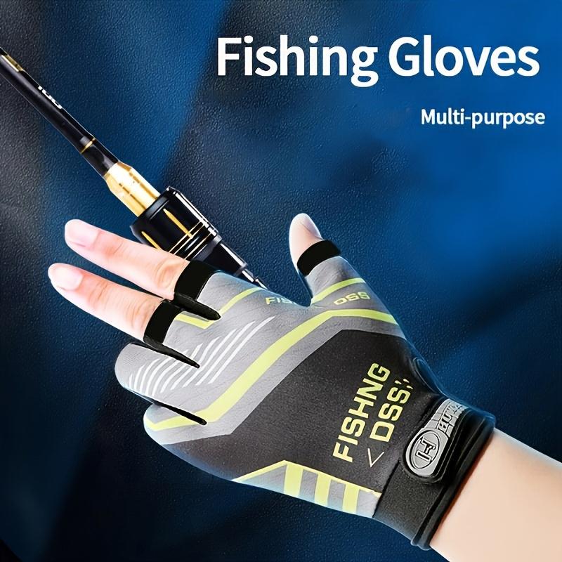 1 Pair of Durable Half-Finger Fishing Gloves, Breathable Non-Slip And Comfortable, Suitable for Cycling And Outdoor Fishing Activities.