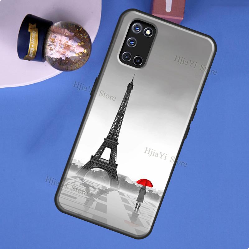 Paris Eiffel Tower Case For OPPO A74 A94 A54 A57 S A77 A76 A96 A52 A72 A91 A93 A5 A9 A31 A53 A15 A16 A17 Cover